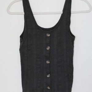 American Eagle Gray Tank Top w/buttons Size S